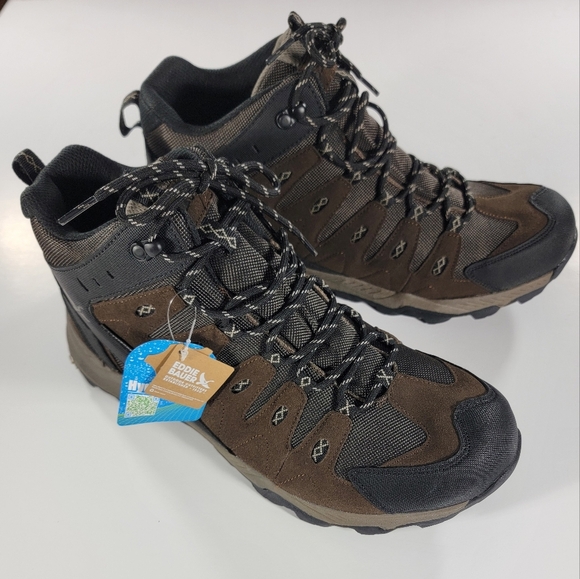 NEW Eddie Bauer Men's 13 Maple Ridge Outdoor Waterproof Hiking Boots Brown NWOB - Picture 1 of 11